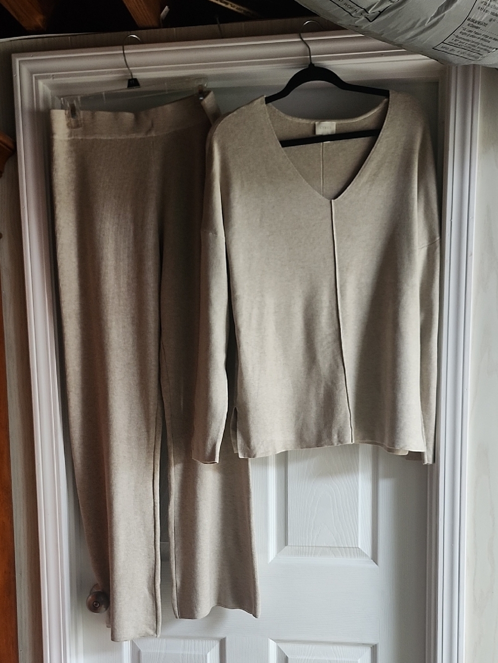 Cyrus Cream Ribbed Knit Top